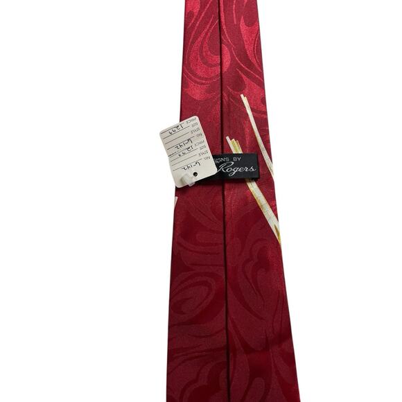 Vintage Designs By A. Rogers Men's Red Pasta Spaghetti Neck Tie - Picture 3 of 3